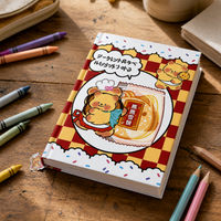 A5 Fruit Cartoon Hardcover Notebook Diary with Color Pages