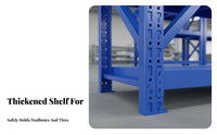 Heavy Duty Garage Shelving High Load Capacity Heavy Duty Metal Shelf All-Steel Construction Multi-Layer Adjustable Rack for Warehouse, Basement