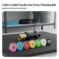 8 Pieces 1/4 Inch Quick Connect Adapter Pressure Washer Adapter Watertight Brass Pressure Washer Coupler for Patio Cleaning