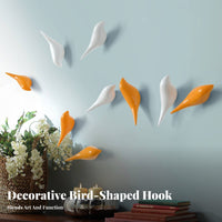 Creative Design Bird Shaped Wall Hook Elegant Shape Modern Creature Wall Hook Multi-Purpose for Nature Lovers, Entryway, Behind Door