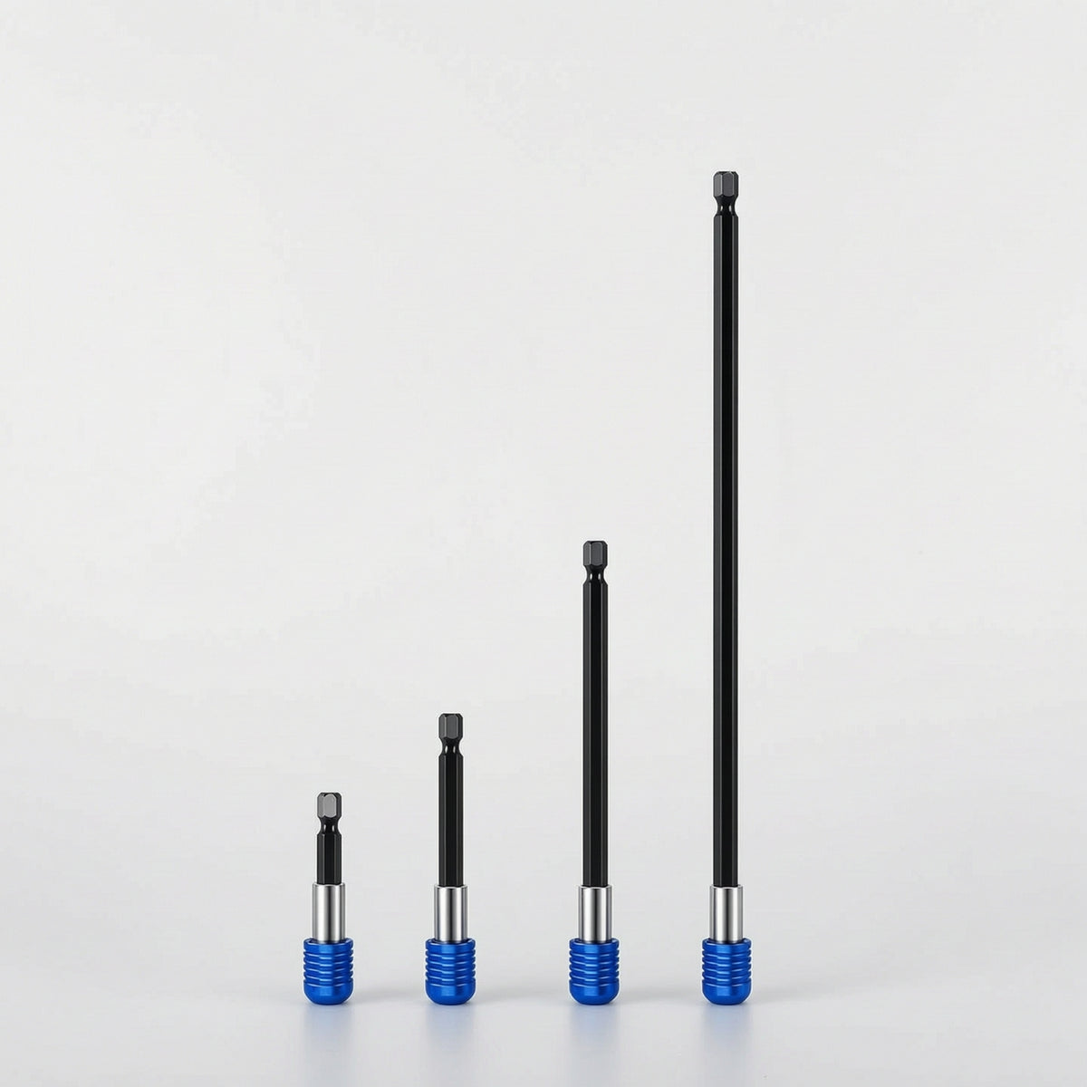 4 Pieces Non-Slip Hex Shank Drill Bit Extension Sturdy Self-Locking Drill Bit Holder Heavy Duty Self-Locking Extension Bar for Tight Areas