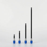 4 Pieces Non-Slip Hex Shank Drill Bit Extension Sturdy Self-Locking Drill Bit Holder Heavy Duty Self-Locking Extension Bar for Tight Areas