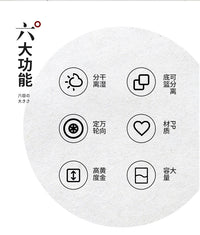 Japanese Style Kitchen Trash Can with Lid, Large, Odor-Proof, Dual-Layer Wet/Dry Separation, Dual Inner Buckets