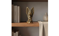 Vintage Metal Angel Ornament Intricate Details House Decoration for Office, Bookshelf