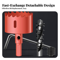 Bi-Metal Wear-Resistant Boring Tool Cutting Edges Tool for Woodworkers, Metalworkers, Metalworking, Workshop, Construction Site