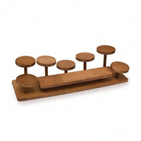 Vertical 8-Tier Display Rack Compact Wooden Display Rack Decorative Open for Collectors, Plant Lovers, Tabletop, Desk, Living Room