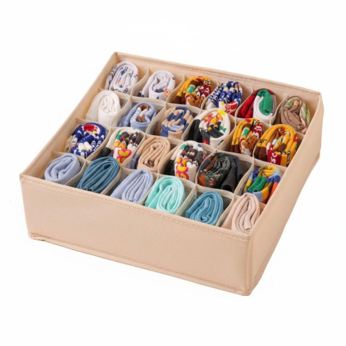 3 Pieces Underwear Compartment Organizer Foldable Multicompartment Storage Container