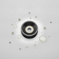 Channel-Type Groove Pulley with Bearing Low-Friction Grooved Pulley Wheel Compact Sliding Wheel Roller for Home Improvement Enthusiasts