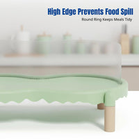 Ceramic Cat Food Bowl, Double Bowl, Anti-Spill, High Edge, Raised Stand, For Cats
