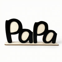 Freestanding Desktop Photo Frame Cutout Wooden Photo Frame Stylish Decor Sturdy for Family, Shelf