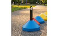 24 Pieces Plastic Cone with Handle Slim Agility Cone Compact Sports Equipment Multi-Sport for Coaches, Athletes, Trainers, Soccer Training, Obstacle Courses