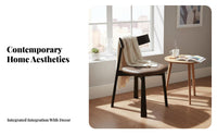Modern Minimalist aesthetic Upholstered Side Chair Light Luxury Design Upholstered Wood Frame Side Chair Soft Padded Dining Room Seat Ergonomic Backrest for Homeowners, Restaurant Owners, Interior Designers, Restaurants, Cafes, Home Office