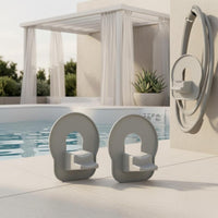 2 Pieces Pool Hose Holder Curved Cradle Swimming Pool Hose Holder Plastic