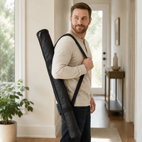 Baseball Bat Bag, Leather & Oxford Cloth Baseball Bat Backpack, Handheld & Shoulder Carry
