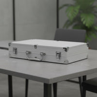 Aluminum Toolbox Portable Handle Foam Padded Instrument Case Multi-Purpose