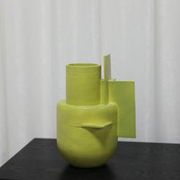 Wabi-Sabi Geometric Creative Vase for Home Decor, Resin, for Dried Flowers