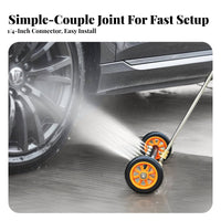2-in-1 Pressure Washer Undercarriage Cleaner Adjustable Wands Two-Way Function Undercar Cleaner Easy Mode Switching for Driveway, Patio