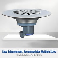 Round Floor Drain, Large Diameter, Bathroom Sewer, Anti-Odor, Universal, Renovation