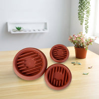 Plant Saucers with Ridged Edge, Heavy Duty Drip Base for Outdoor Plants, Sturdy Plant Pot Saucer and Plant Bases for Horticulture