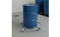 Drum Trolley with Casters Drum Cart with Swivel Casters Galvanized Barrel Mover for Warehouses, Workshops