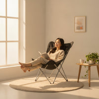 Collapsible Foldable Lounge Chair Portable Cloud Chair Reclined Folding Chaise Lounge Lightweight for Campers, Patio, Camping, Balcony, Picnic
