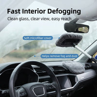 Car Window Cleaner Long Handled Extendable for SUV Home Windshield Interior