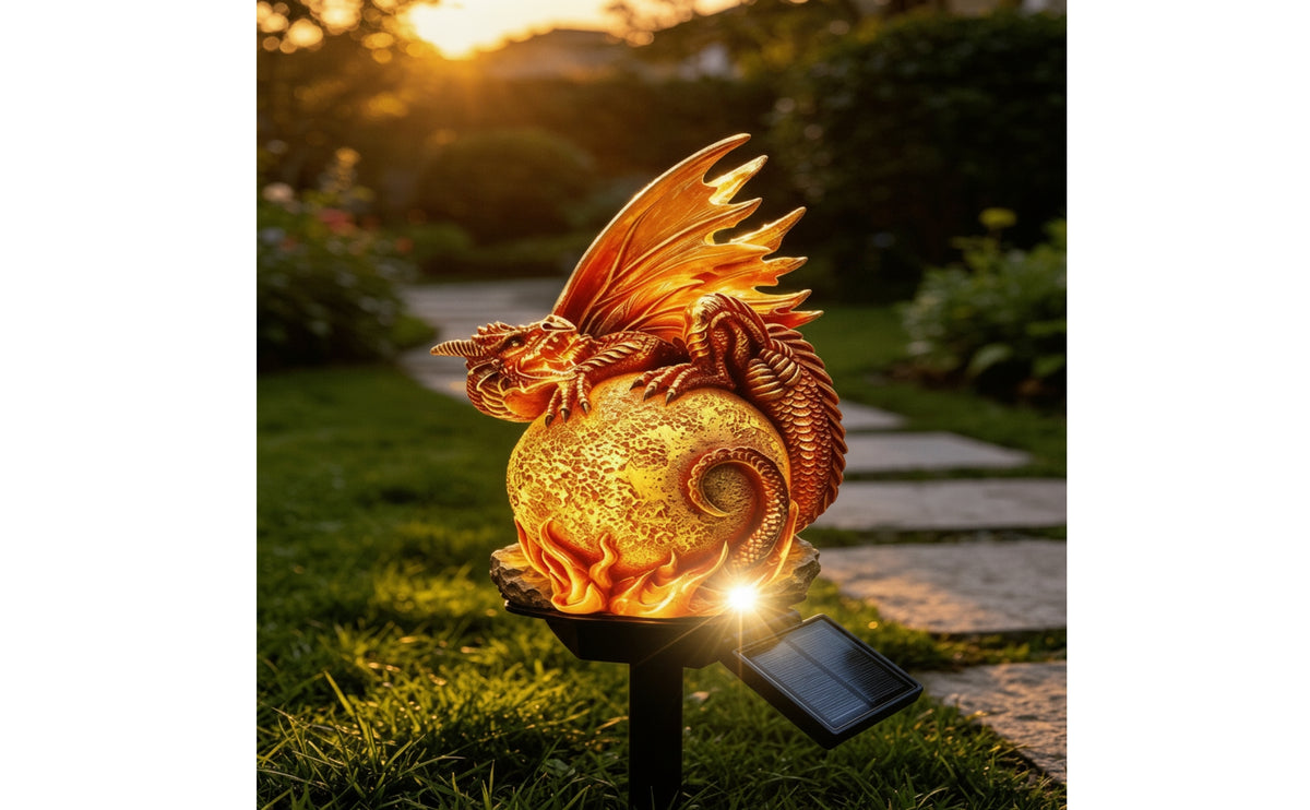 Solar Mythical Creature Garden Illumination Stake Weather-Resistant Mythical Creature Garden Illumination Stake Waterproof for Gardeners, Pathway
