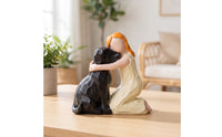 Hand-Painted Resin Figurine Faceless Desk Figurine Stylized Tabletop Ornament Textured for Shelf