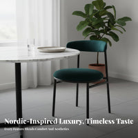 Nordic design Upholstered Shell Chair Minimalist Design Seating Furniture Ergonomic Backrest Thickly paddinged for Interior Designers, Homeowners, Young Adults, Dining Room, Restaurant, Home Office, perusing alcove
