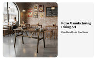 4-Person Table and Seating Set cost-effective 4-Seater Restaurant Table with Stools Retro Design business Furniture for cafeteria proprietors, Small areas
