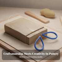 Clay Wire Cutter Sturdy Stainless Steel Pottery Cutting Wire Clean Cut Pottery Trimming Tool for Ceramic Artists, Art Students, Home Studio, Workshop