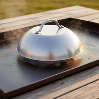 Easy to Clean Stainless Steel Griddle Cover Rust Resistant Teppanyaki Griddle Cover Reduces Splatter for Grilling, Backyard, Kitchen