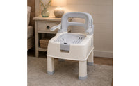 Easy-to-Clean Commode Chair with Container Non-Slip Shower Commode Chair Waterproof Bathroom Aid Anti-Skid for Elderly, Seniors, Disabled, Home Care