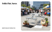 Portable Picnic Table with Seats Lightweight Portable Picnic Table Set No Assembly Required Foldable Outdoor Dining Set for Travel, Beach, Exhibitions