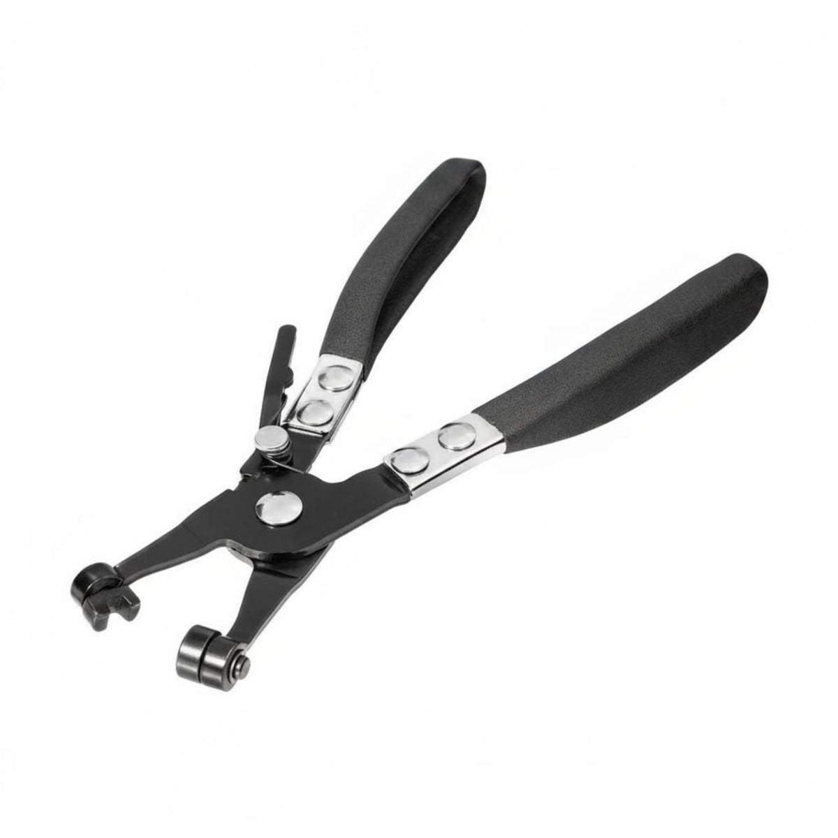 Curved Jaw Fuel Line Pliers Tight Areas Car Hose Pliers Non-Slip Grip Automotive Tool Locking Mechanism for Mechanics, Auto Repair, Garage