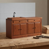 Dollhouse Kitchen Sink Cabinet Realistic Detail 1:12 Scale Sink Cabinet Drawer Storage