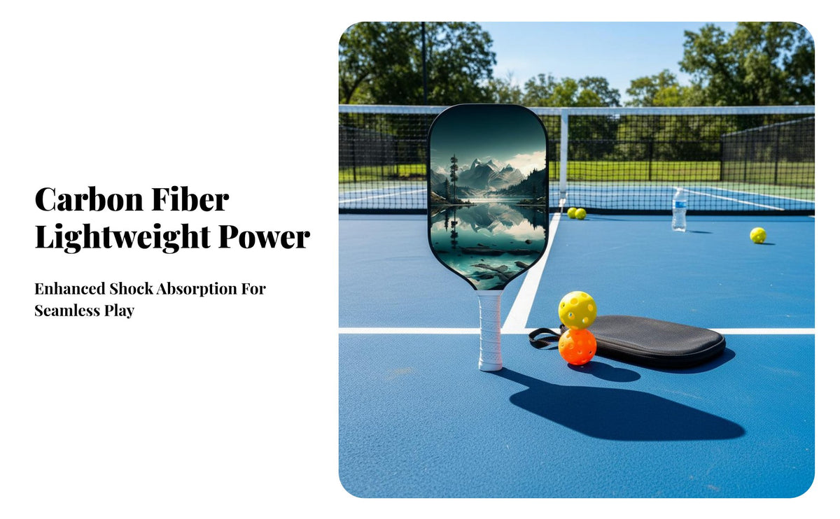 Paddle Lightweight Design Carbon Fiber Paddle Sturdy Construction Athletic Gear for Beginners, Adults, Tournaments, Training
