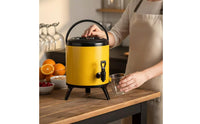 Commercial Milk Tea Container Leak-Resistant Design Insulated Beverage Dispenser with Spigot Portable Hot and Cold Drink Barrel for Caterers
