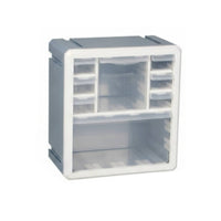 Blue Desktop Storage Cabinet Hardware Drawer Bin Transparent Drawers