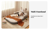Cute Cartoon Design creatureShaped Lounger Plush and Soft Frameless Lounge Chair Lightweight Lazy Sofa No Assembly Required for Adults, Teenagers, Students, Bedroom, Dorm Room, Playroom, Office