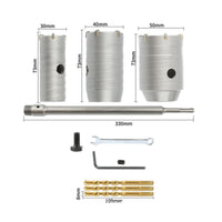 Multi-Size Wall Hole Opener Kit Allall-in-One Hole Saw Kit with Connecting Rod Versatile Tool Heavy-Duty for Electricians