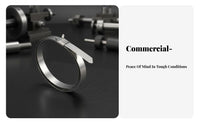 100 Pieces Stainless Steel Cord Tie Rust-Resistant Stainless Steel Zip Tie Angled Buckle Metal Strap
