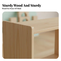 child-appropriate Height Montessori Shelf Versatile Design 5-Section Cubby Shelf sturdy Construction Kids' Furniture Easy to Clean for Preschoolers, Toddlers, educators, Kindergarten, Daycare Center, Classroom, Learning Corner