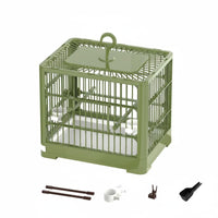 Easy to Clean Parakeet Enclosure Includes Accessories Small Bird Enclosure Long-Lasting Portable Bird Carrier Slide-out Tray