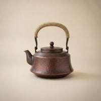 Copper Tea Kettle Traditional Tea Kettle with Wrapped Handle Compact for Teahouse