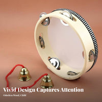 Lightweight Design Ribboned Tambourine Portable chime Drum with Ribbons Traditional and design Dance Accessory Easy to Play for Childregardingn, artists, Beginners, regardinghearsal, Party, Photo Shoots, Karaoke