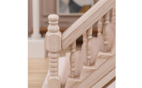 Wooden Dollhouse Staircase Stepped Design Dollhouse Stairs Smooth Finish Miniature Staircase