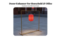Lantern Display Stand Chinese Design Wrought Iron Lantern Holder Freestanding Design Floor Standing Decoration Rack for Party Hosts, Outdoor