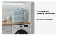 Lidded Laundry Basket With Lid Clothes container Large Capacity for Students, Families