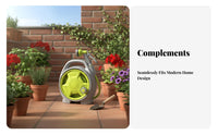 Hose Reel Cart with Spray Nozzle Manual Crank for Gardeners, Car Washers, Yard, Patio, Balcony